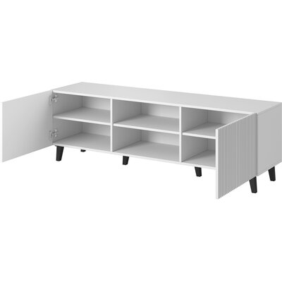 Szafka RTV PAFOS 150x40x52 biały mat