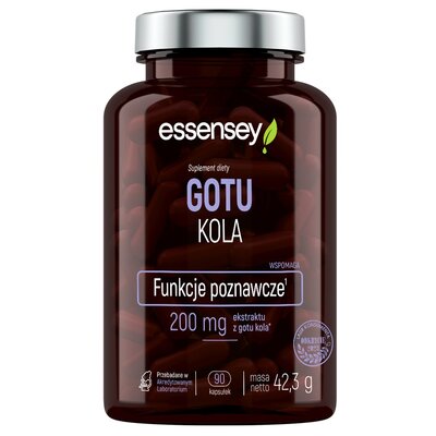 Essensey Gotu Kola 200mg 90kaps. Wąkrotka Azjatycka Pamięć Koncentracja