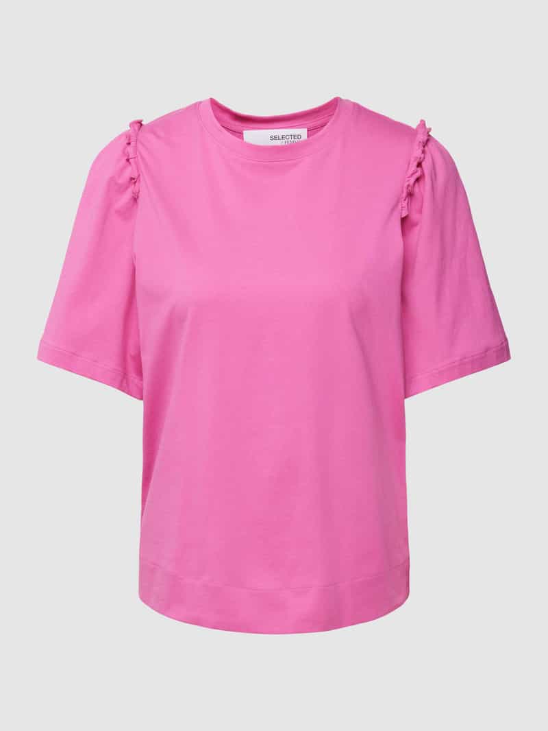 T-shirt w jednolitym kolorze model ‘PENELOPE’