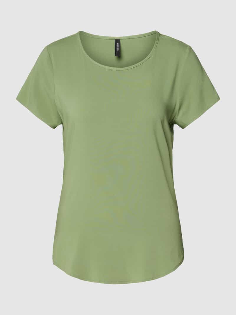 T-shirt z zaokrąglonym dołem model ‘BELLA’