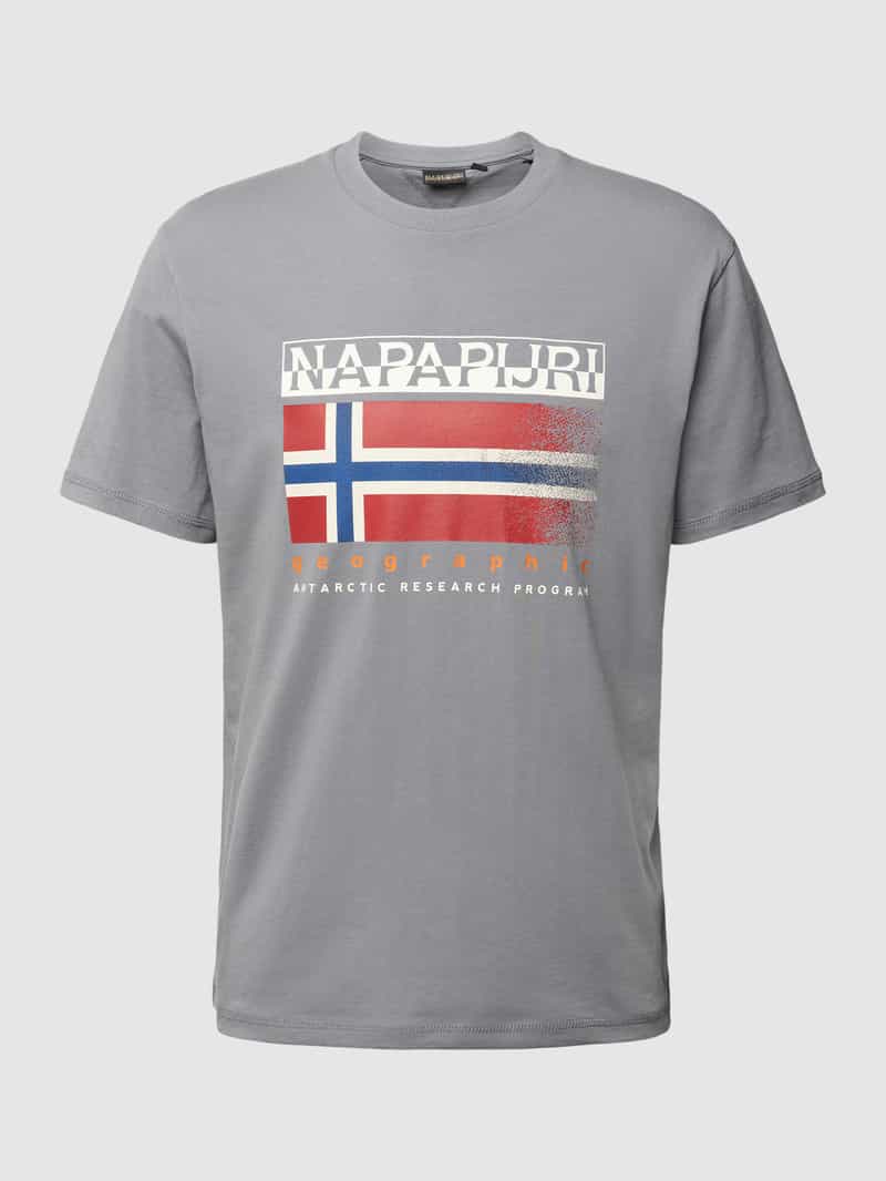 T-shirt z nadrukiem z logo i napisem model ‘S-KREIS’