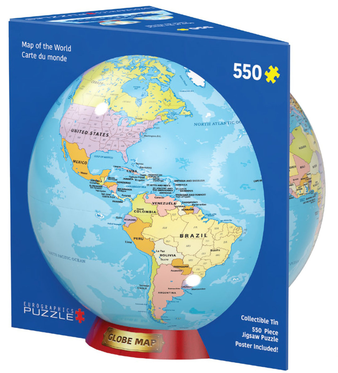 Puzzle 550 Tin Map Of The World 8551-5863