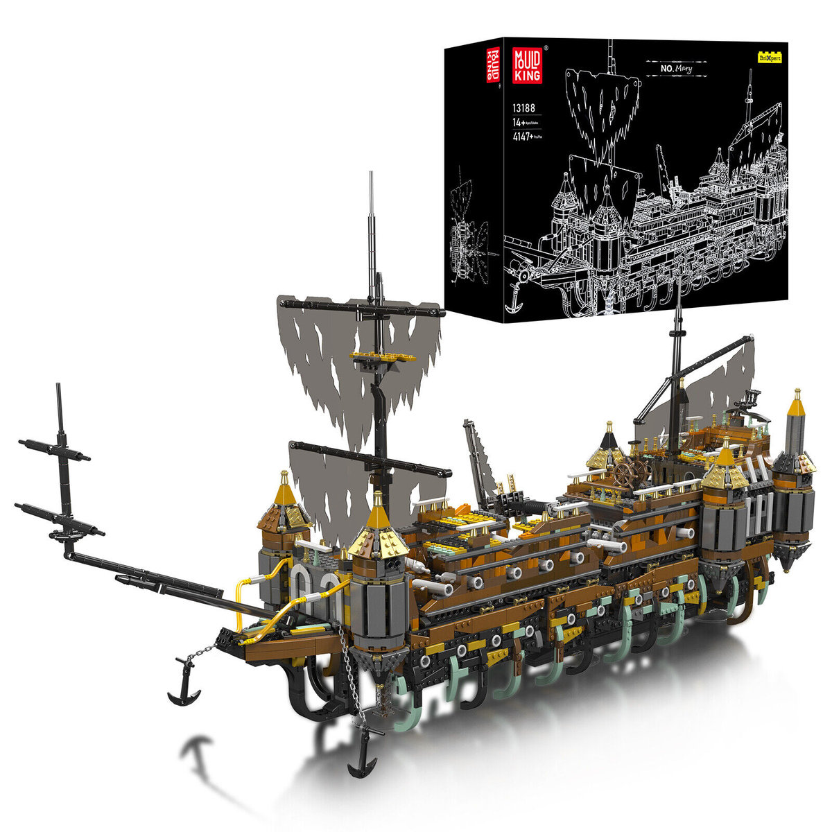 Statek piracki Silent Mary - Klocki MOULD KING 4147el. TECHNIC