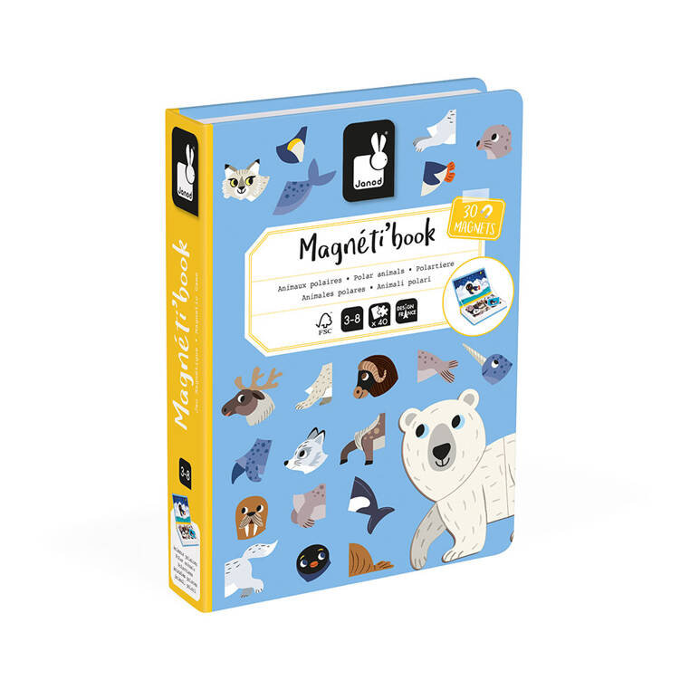 Magnetyczna układanka Zwierzęta polarne Magnetibook 3-8 lat, Janod