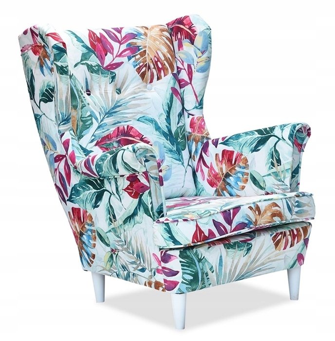 Fotel Uszak kolorowe liście ŻYWE WNĘTRZE RELAX