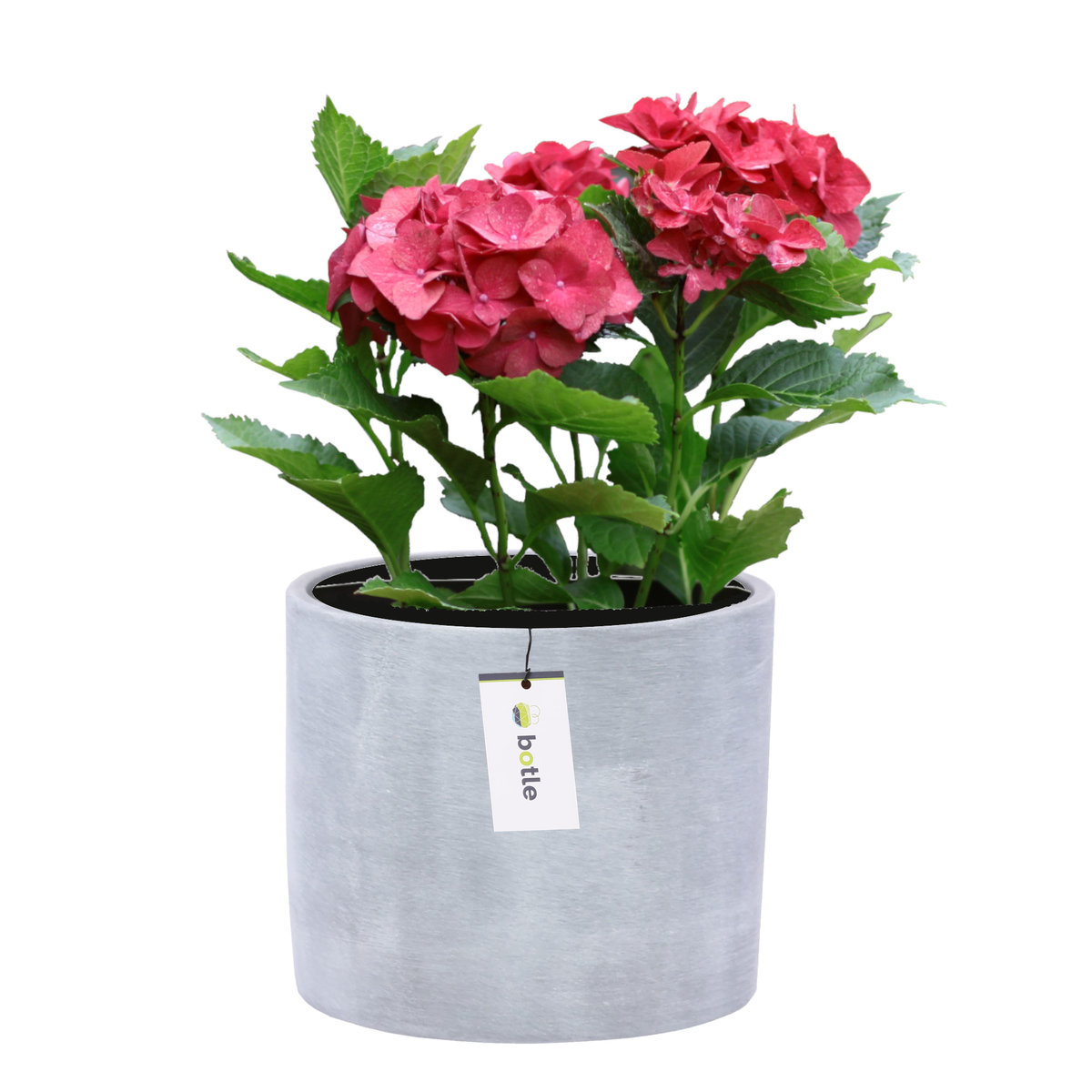 Doniczka osłonka ceramiczna Ø 13,5cm H 12,5cm kolor Szary beton mat