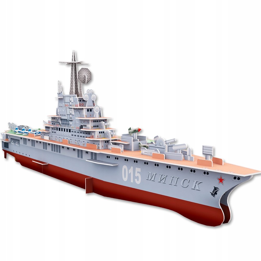 Puzzle 3D Statek Lotniskowiec Aircraft Carrier-Minsk Wojskowy 72cm 101el