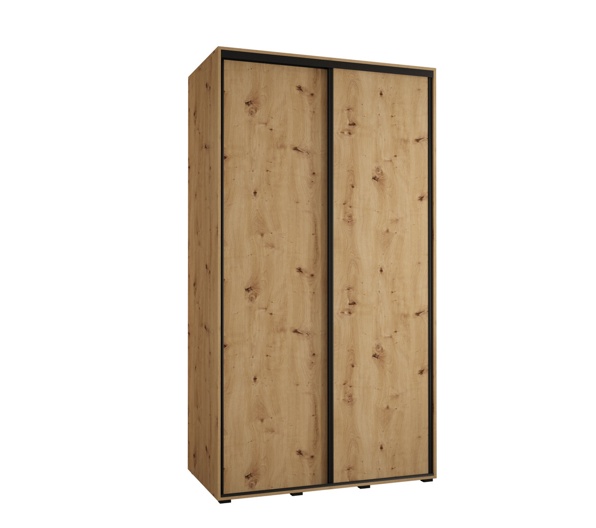 Szafa przesuwna wysoka Davos 1 130 gł. 60 artisan + artisan + czarny / Abiks Meble