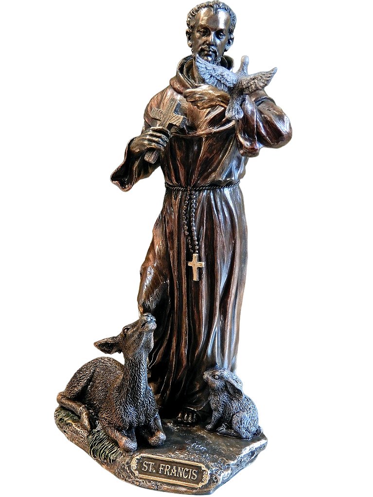 ŚWIĘTY FRANCISZEK Z ASYŻU WŚRÓD ZWIERZĄT, FIGURKA VERONESE