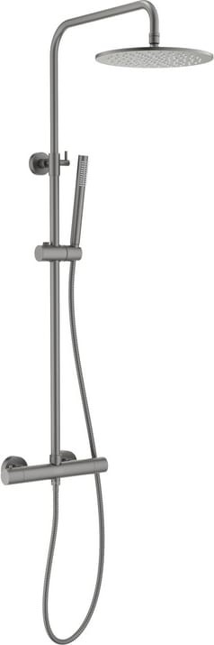Zestaw termostatyczny prysznicowy natynkowy BLUE WATER BOSTON BOS-ZKPN.400GN gun metal (GRAFIT INOX) (BW-5901730617