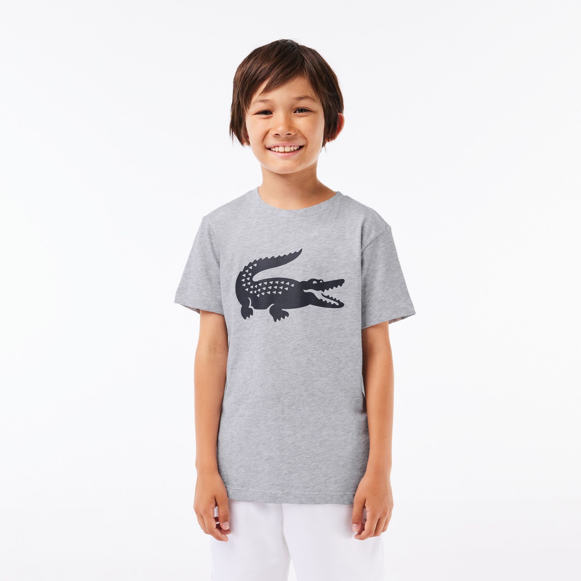 Lacoste Dziecięcy T-shirt tenisowy SPORT z dżerseju technicznego z dużym logo krokodyla