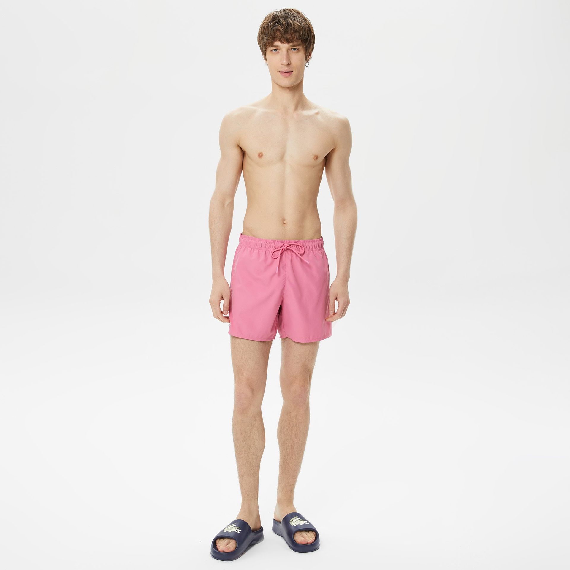 Lacoste męskie szorty kąpielowe z lekkiego materiału z technologią quick dry