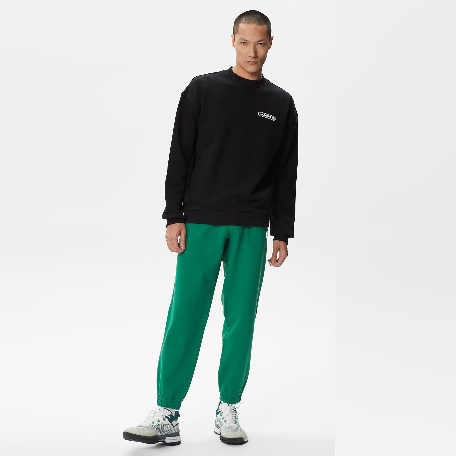 Lacoste Spodnie sportowe unisex z polaru z bawełny organicznej