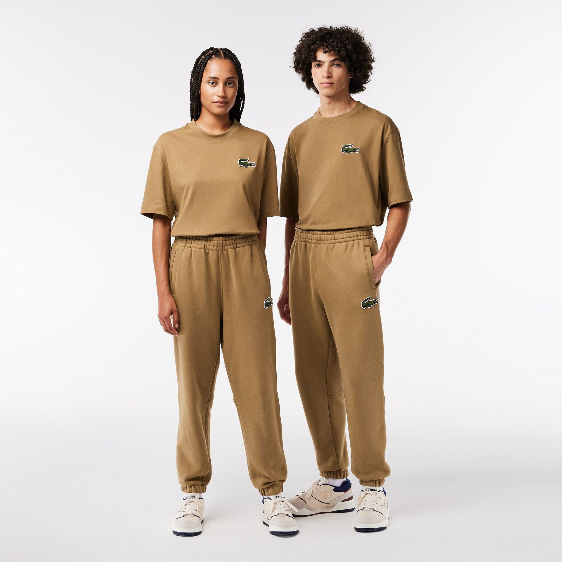 Lacoste Spodnie sportowe unisex z polaru z bawełny organicznej