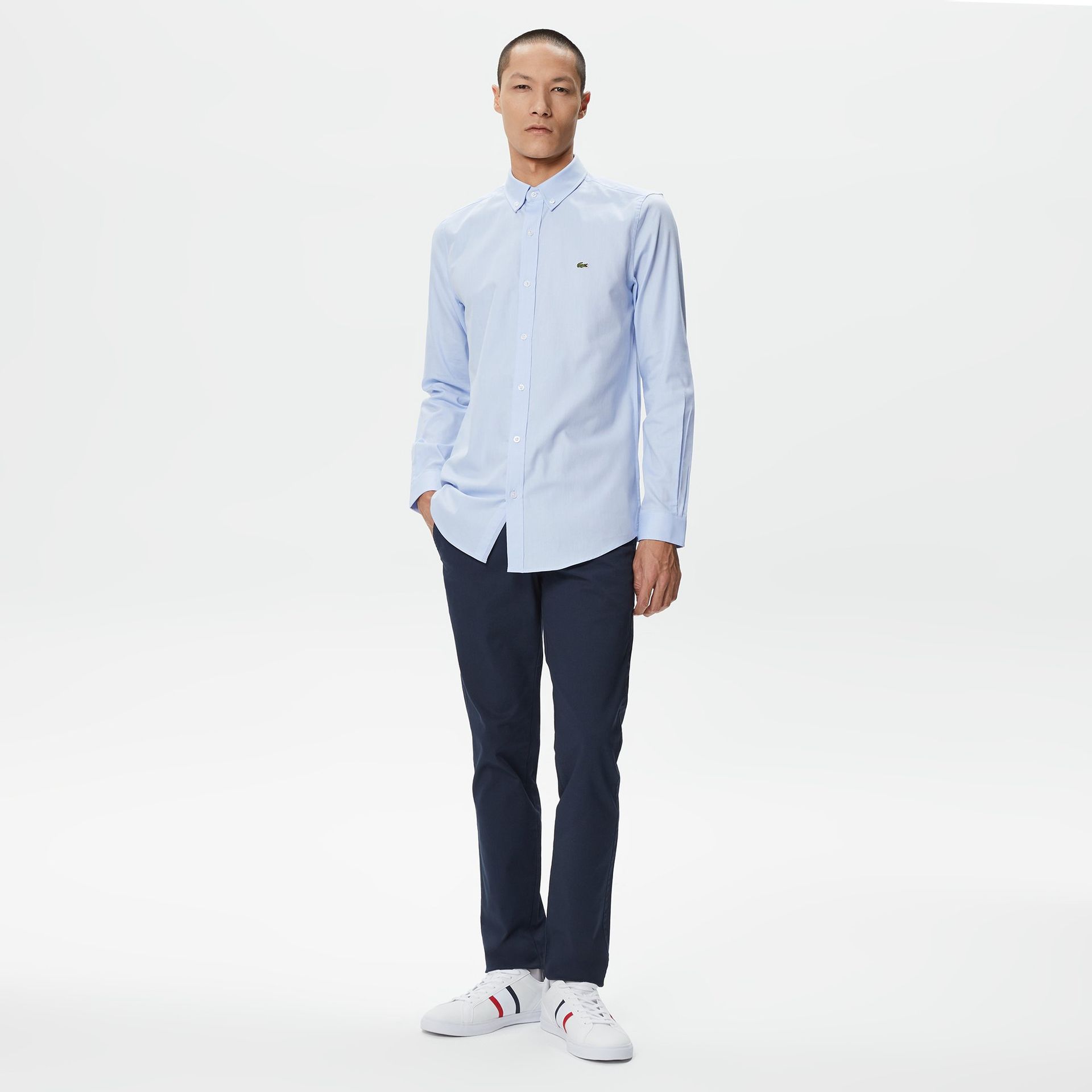 Lacoste Erkek Slim Fit Baskılı Lacivert Pantolon