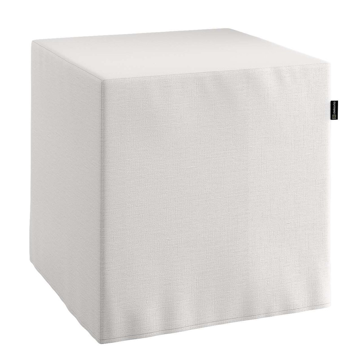 Dekoria Pokrowiec na pufę kostke biały kostka 40x40x40 cm Linen 565-392-04