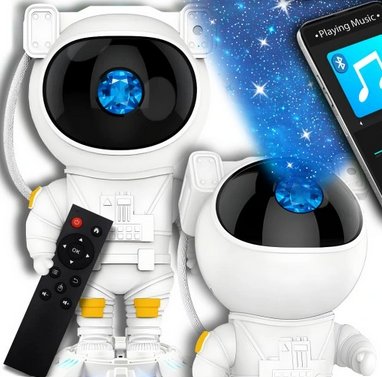 Lampka Nocna Led Projektor Gwiazd Nieba Astronauta