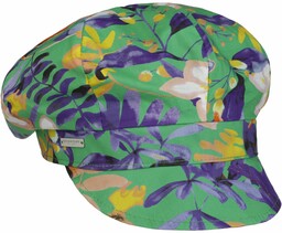 Czapka Kaszkiet Colour Flowers by Seeberger, zielony, One Size