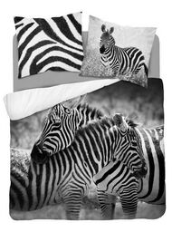 Detexpol Pościel bawełniana 220x200 3817 A Zebry czarna biała młodzieżowa Zebra Holland Natura 2