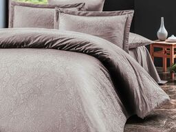 Darymex Pościel satynowa 220x200 Sal lililowa jasna w pudełku żakardowa ornamenty orientalna Luxury Premium