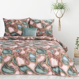 Design 91 Pościel bawełniana 220x200 Ida 03 różowa pudrowa miętowa minerały esy floresy