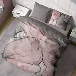 Faro Pościel satynowa 160x200 Minerals 002 minerały pudrowa różowa szara dwustronna