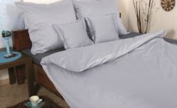 Extrapościel Pościel bawełniana 160x200 Jednobarwna Jasny Szary Nowość