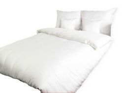 Karo Pościel z kory 140x200 biała 01 jednobarwna zapinana na guziki 100% bawełna gruba