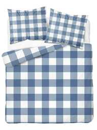 Detexpol Pościel bawełniana 220x200 krata niebieska biała 3840 B Bawełna 88