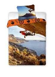 Faro Pościel bawełniana 160x200 Sportivo 006 wspinaczka górska Mountain climbing z jedną poszewką 70x80