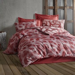 Darymex Pościel bawełniana 220x200 spoty ruda terra geometria żakardowa Cottonlove Jacquard