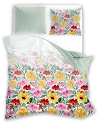 Faro Pościel bawełniana 160x200 Elegant 022 kolorowa kwiaty E 2023