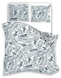 Faro Pościel bawełniana 160x200 Elegant 025 szara liście E 2023