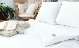 Matex Pościel bawełniana muślinowa 220x200 biała 01 jednobarwana