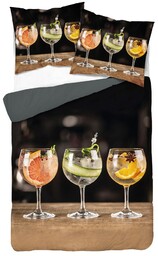 Detexpol Pościel z mikrofibry 3D 160x200 Kolorowe drinki czarna kolorowa 4187 A Magic 2