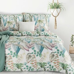 Design 91 Pościel z mikrowłókna 160x200 Lea 01 liście miętowa D91