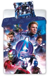 Faro Pościel bawełniana 160x200 Avengers 0810 niebieska poszewka 70x80