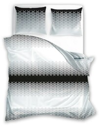 Faro Pościel bawełniana 180x200 Glamour 018 szara czarna geometria 01