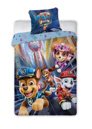 Faro Pościel bawełniana 140x200 Psi Patrol Paw 2256 drużyna niebieska z jedną poszewką 70x90 23
