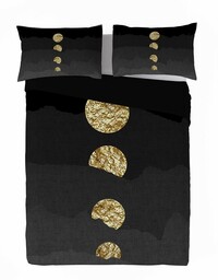Matex Pościel satynowa 160x200 geometria czarna złota Prestige 1