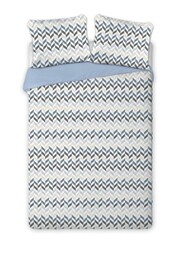 Faro Pościel bawełniana 220x200 Dream geometria niebieska szara W