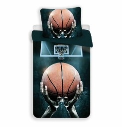 Jerry Fabrics Pościel bawełniana 140x200 Koszykówka 1835 Basketball poszewka 70x90