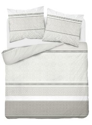Detexpol Pościel flanelowa 220x200 beżowa pasy ornamenty 4520 B Flanela 2023