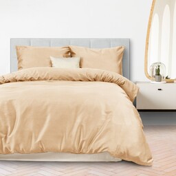 Darymex Pościel satynowa 220x200 beżowa jasna 044 jednobarwna