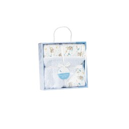 Interbaby Kocyk dziecięcy 80x110 Słoniki niebieski mikrofibra