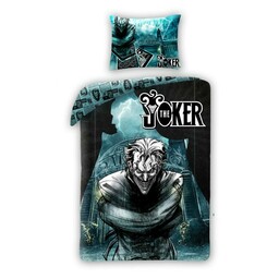 Halantex Pościel bawełniana 140x200 Joker czarna turkusowa poszewka 70x90 Kids 12