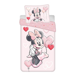 Jerry Fabrics Pościel bawełniana 140x200 Minnie Balloon 02 poszewka 70x90