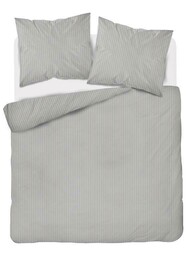 Detexpol Pościel adamaszkowa 180x200 szara jasna jednobarwna paski 1 cm Pure