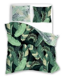 Faro Pościel bawełniana 160x200 Trendy 011 zielona liście