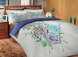Hobby Pościel satynowa Roses Blue 100% bawełna